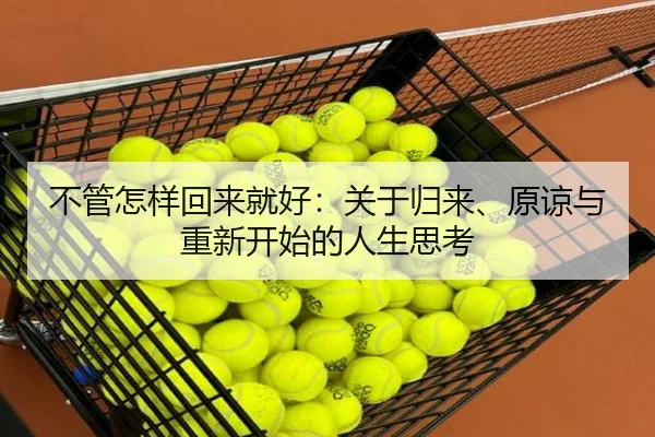 不管怎样回来就好：关于归来、原谅与重新开始的人生思考